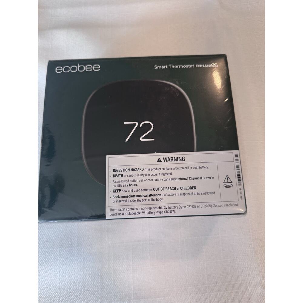 Ecobee EB-STATE6L-01 Smart Thermostat Enhanced Black